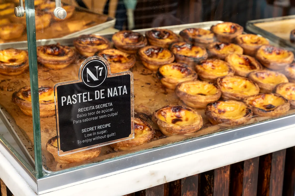 Trays of freshly baked pastéis de nata